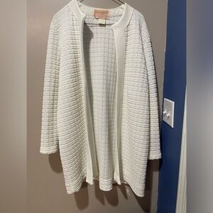 Vintage Hedy Knits Of California Open Cardigan Women’s Sweater Beige Size XL